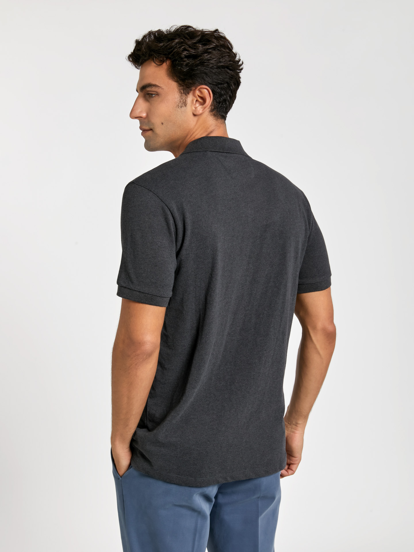 Regular fit basic piquÃ© polo shirt