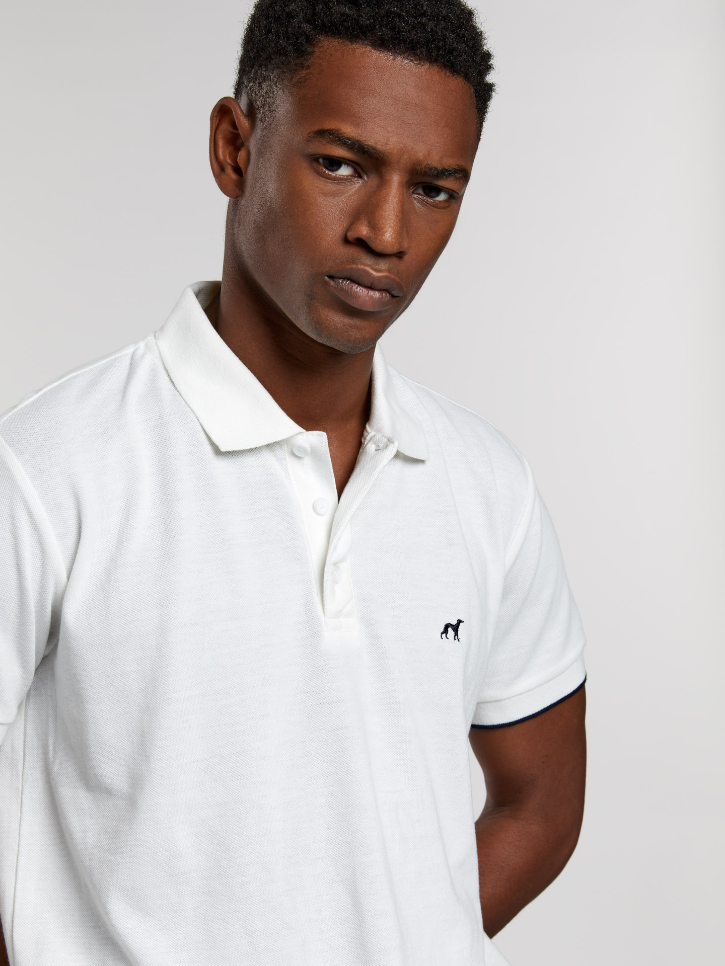 89 edition slim fit piquÃ© polo shirt with wrinkled placket