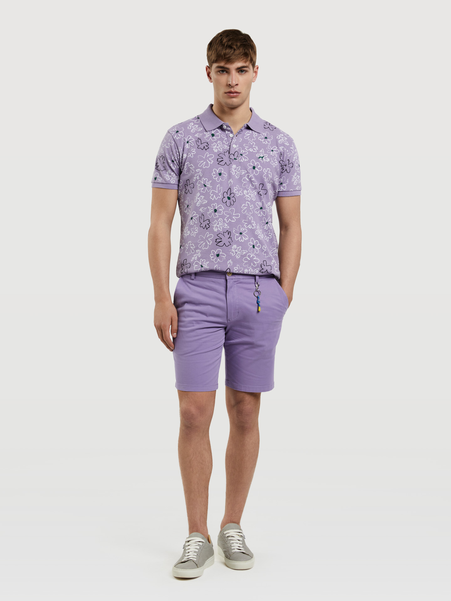 Basic Comfort Slim Fit Bermuda in Garment Dye