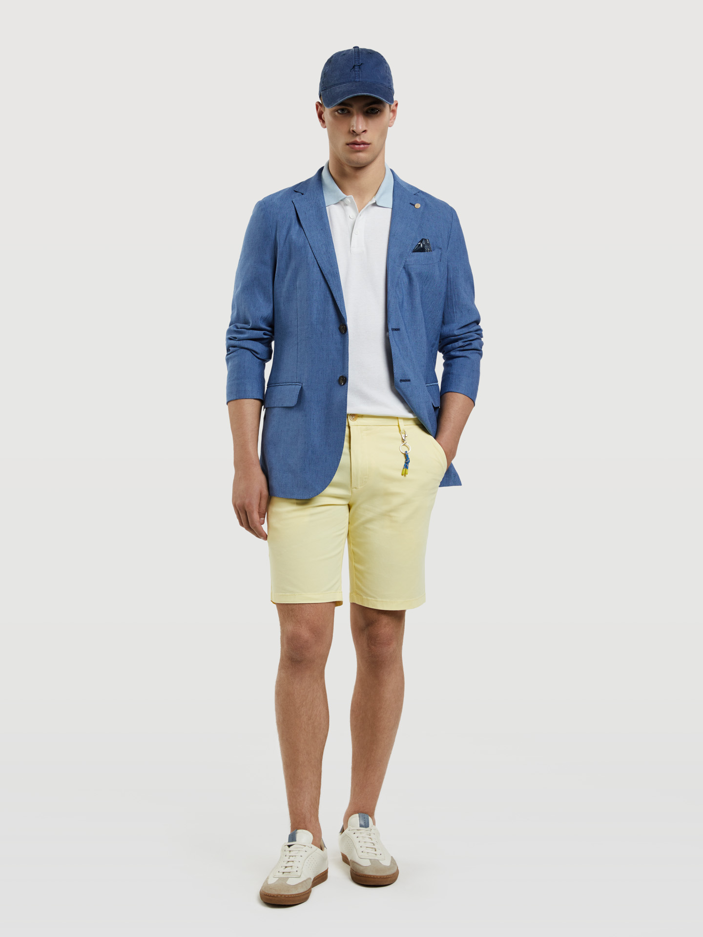 Basic Comfort Slim Fit Bermuda in Garment Dye