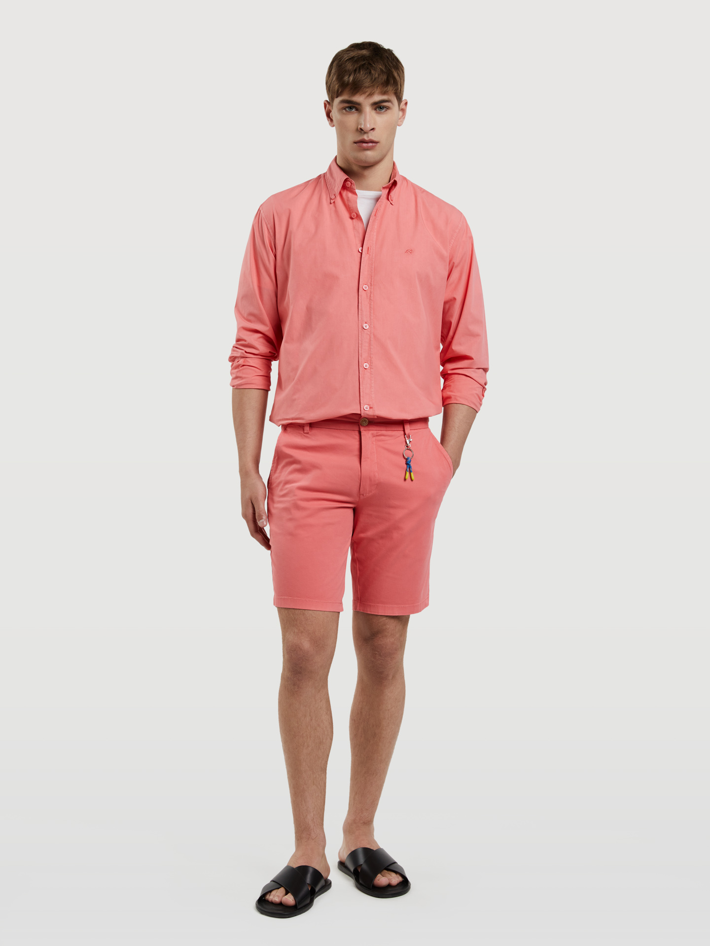 Basic Comfort Slim Fit Bermuda in Garment Dye