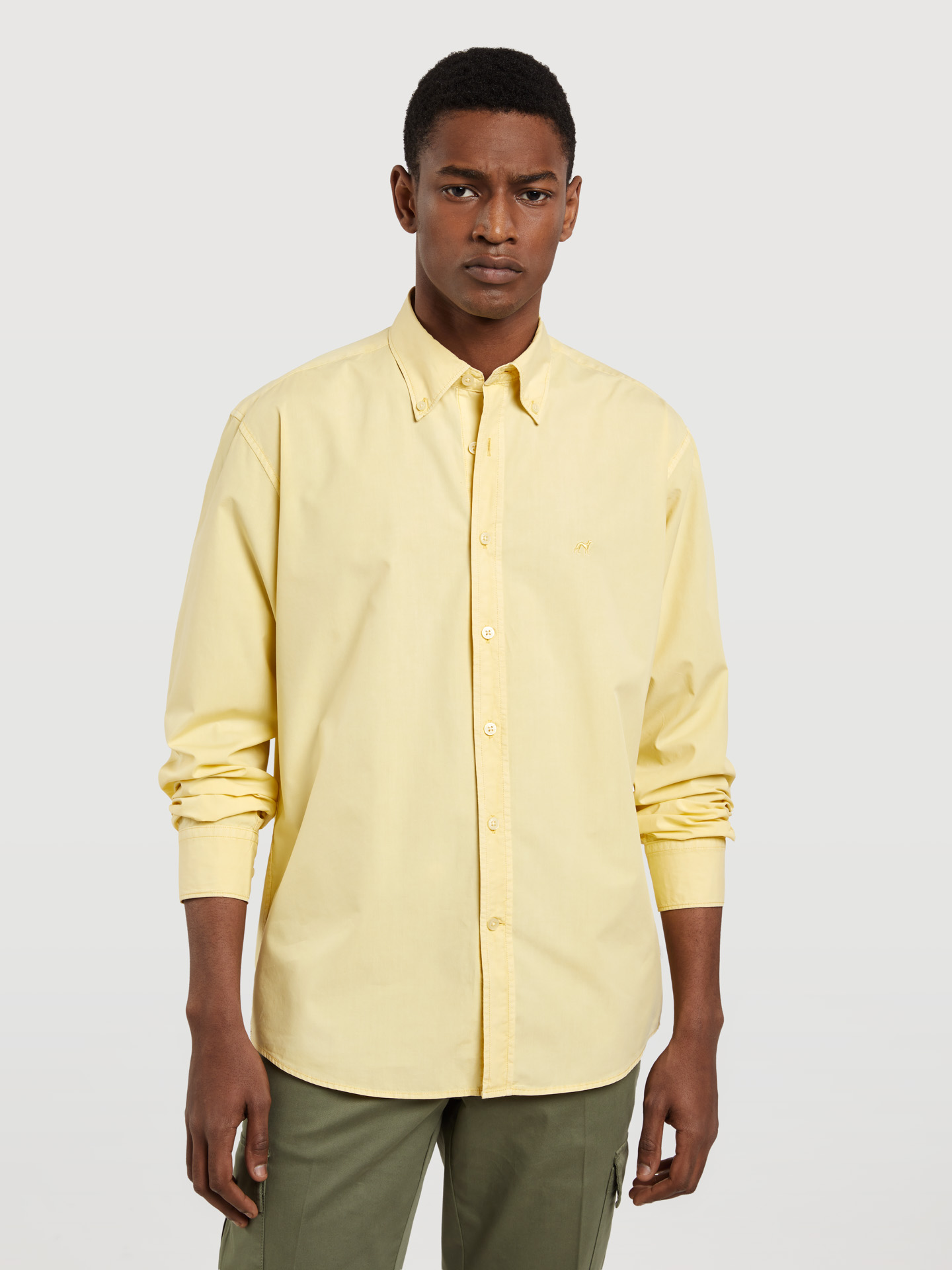 Regular fit poplin faded shirt