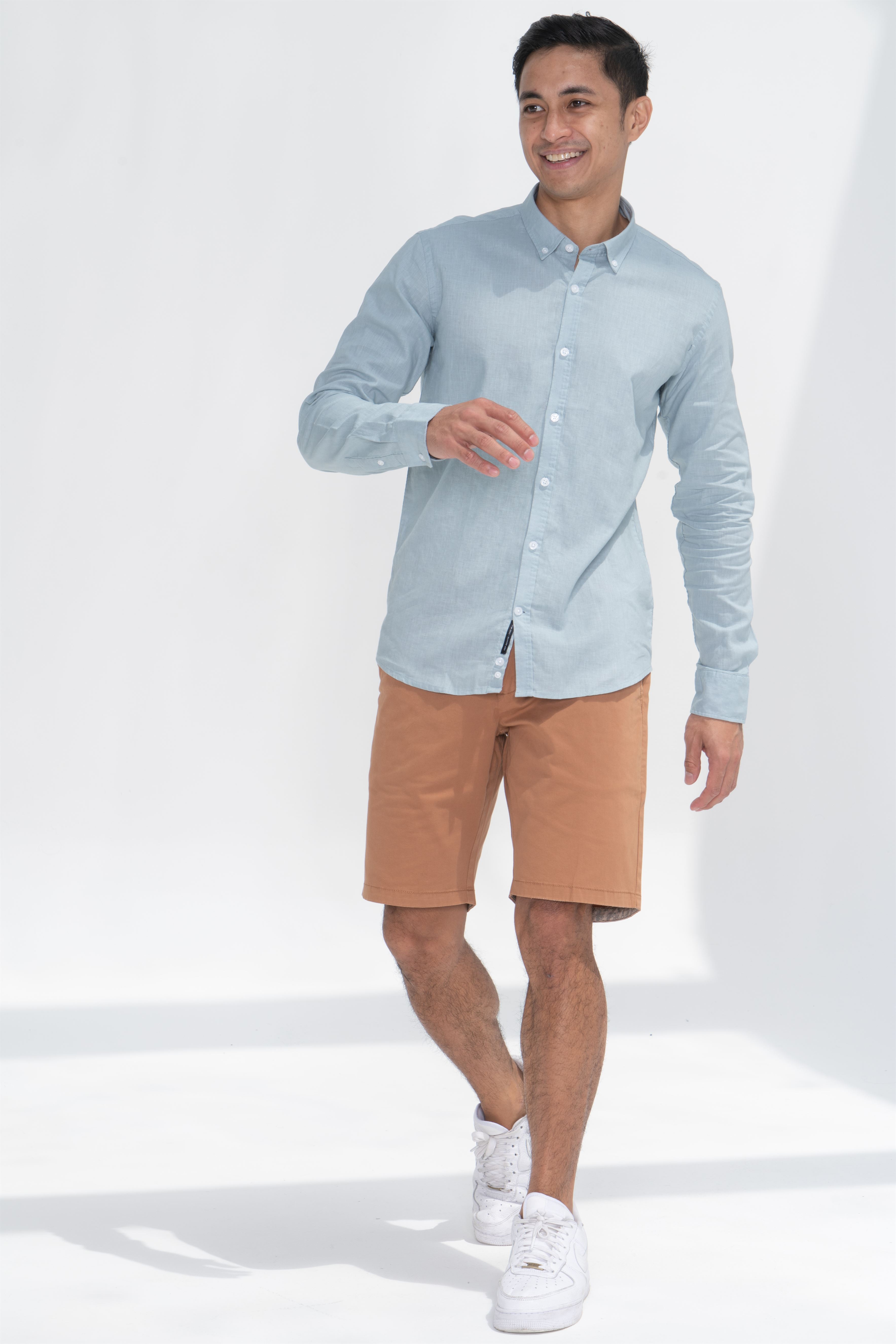 Palawan Bermuda Shorts in slim-fit with printed inner hem