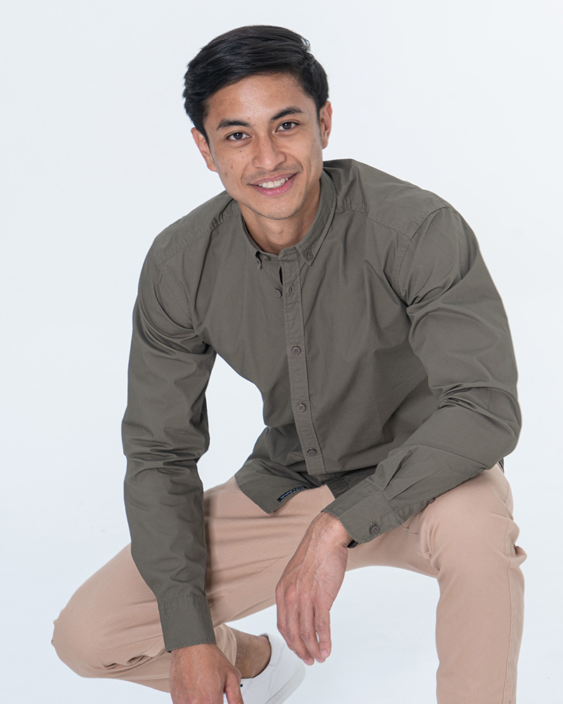 Green Slim-fit-fit shirt