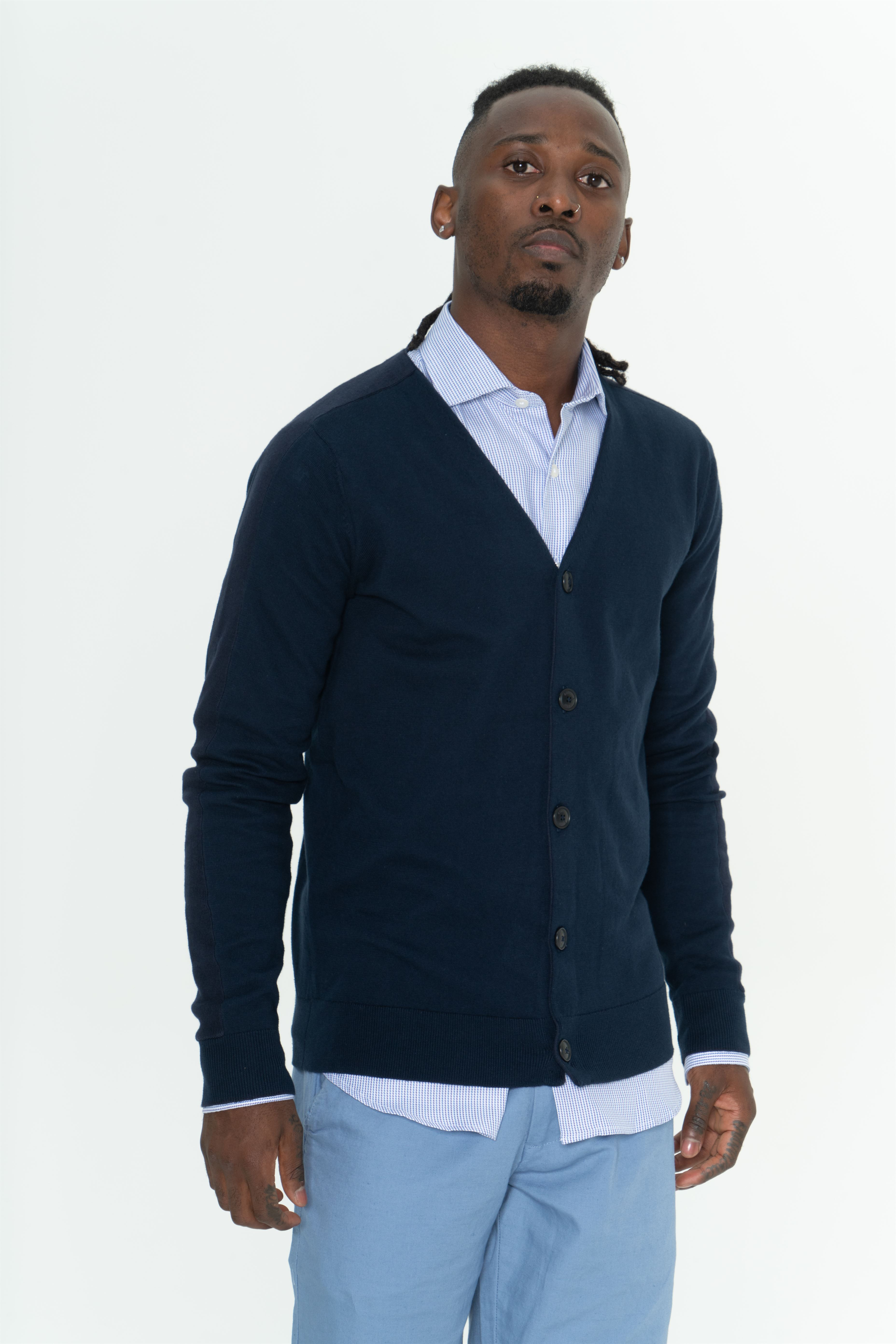 Cardigan with V-neckline