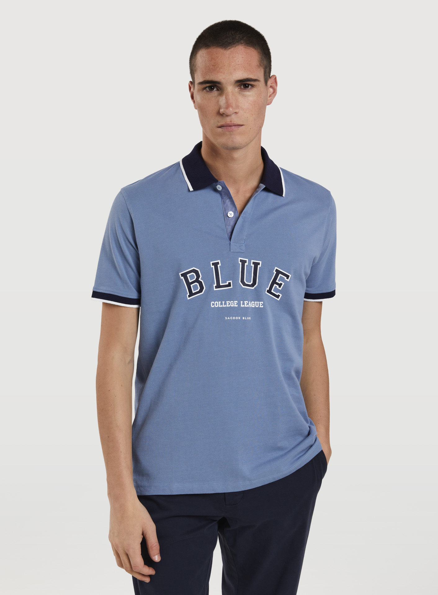 Men's polo piquet varsity