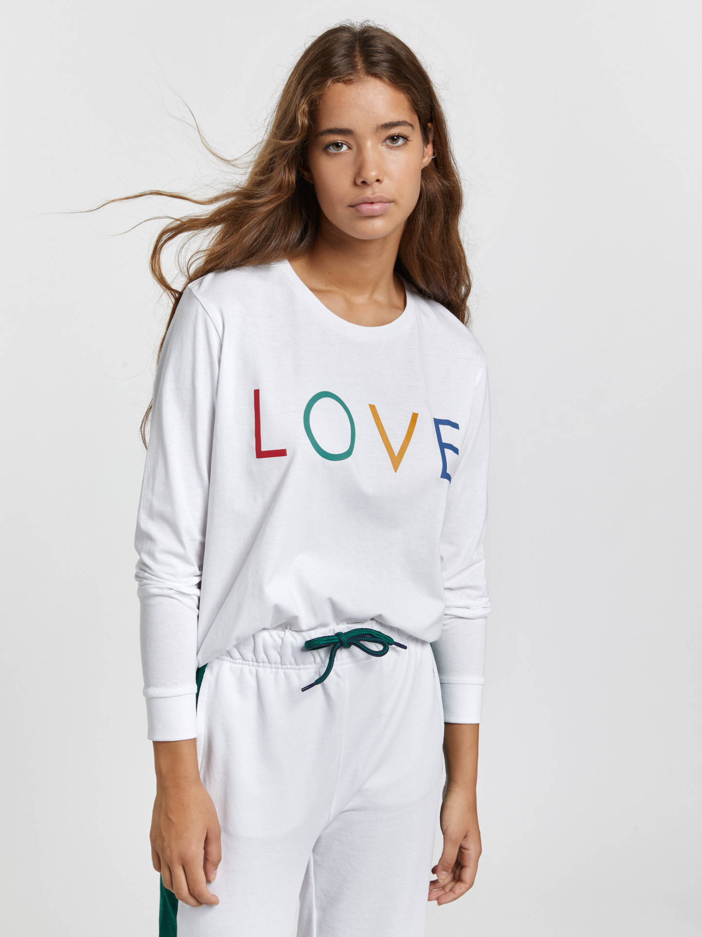 Women's Long Sleeve Cropped T-shirt with Print