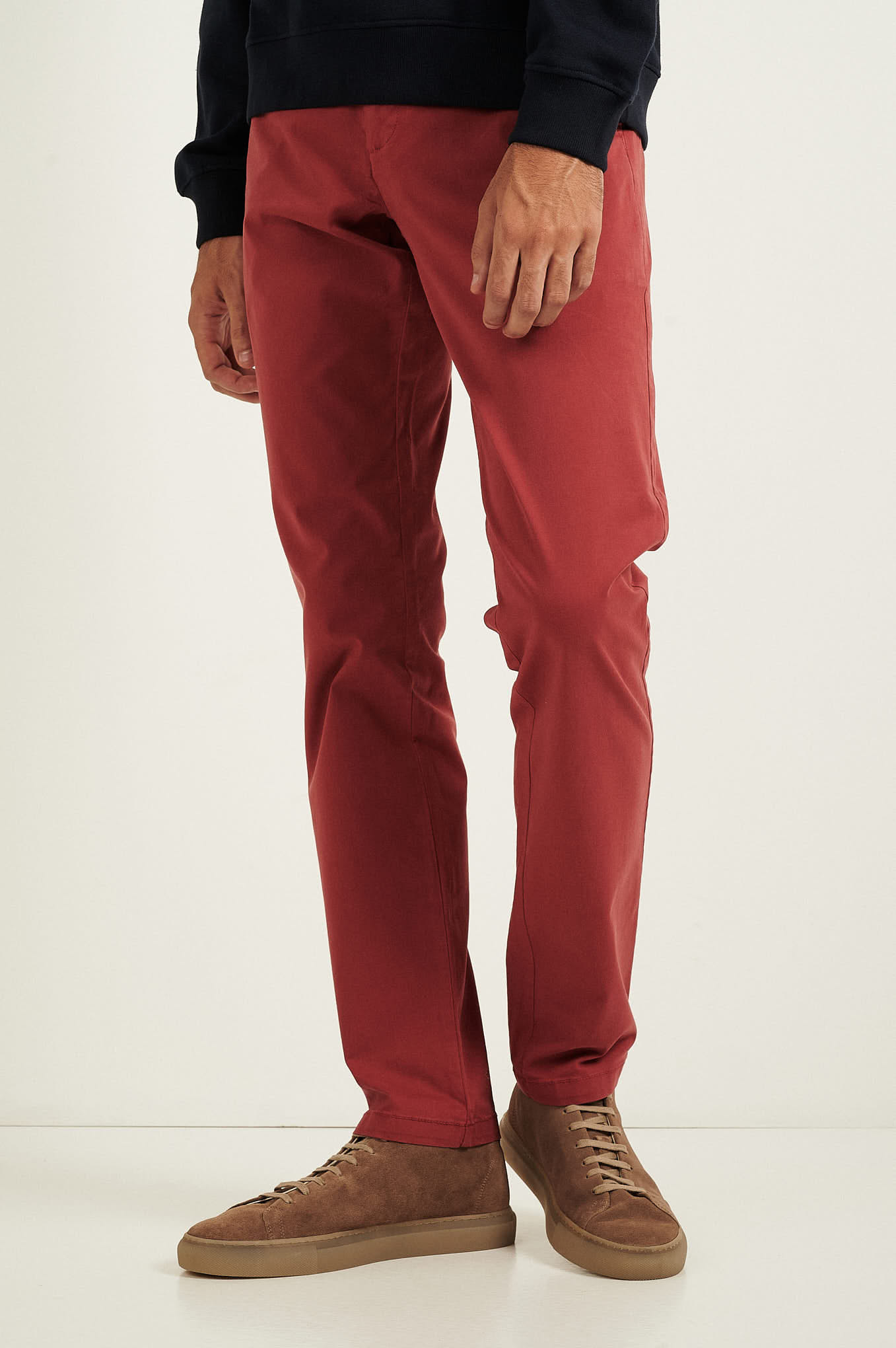 Men's Garment Dyed Chino Trousers Slim