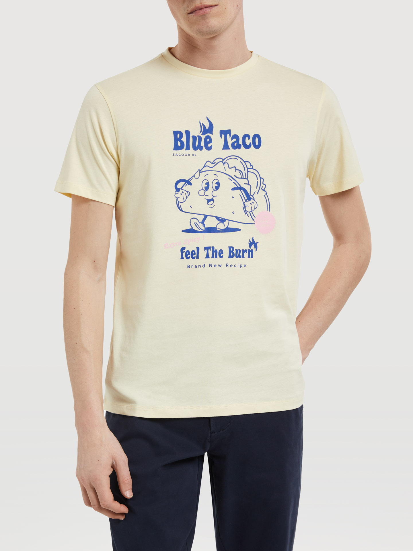 Man's T-shirt Blue Taco