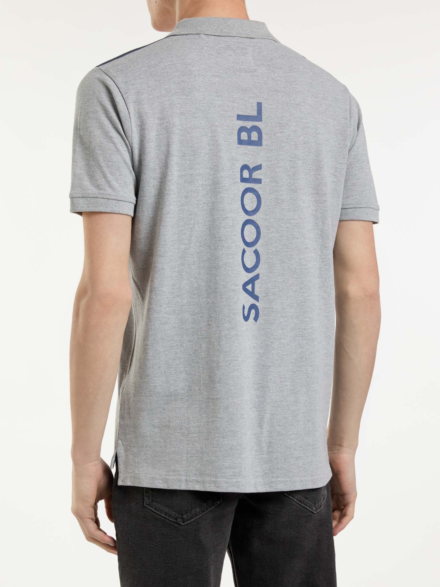 Menâ€™s polo shirt with sport print