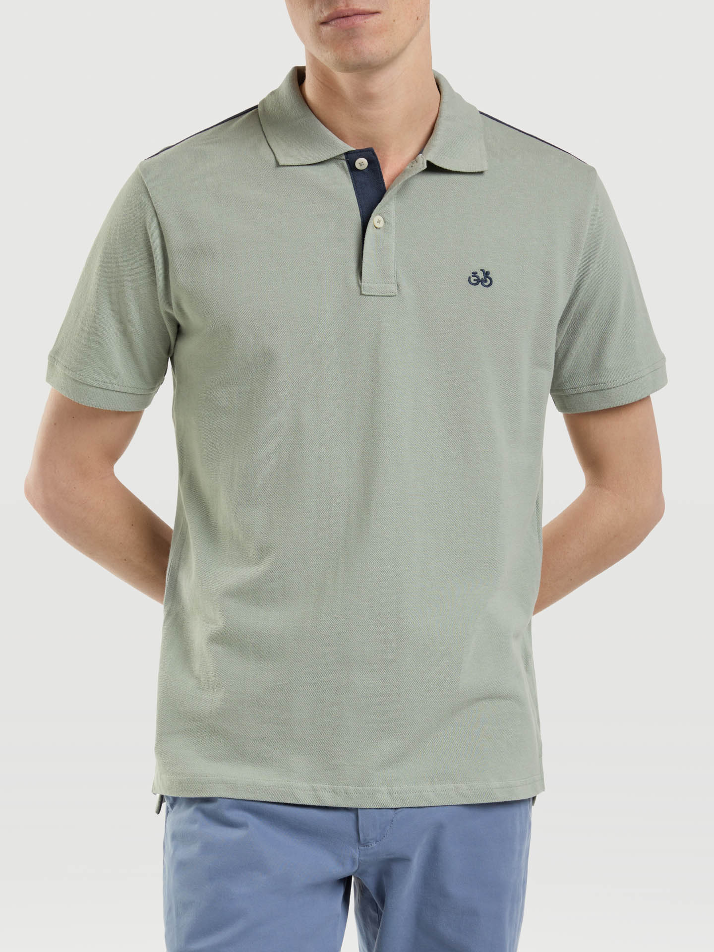 Menâ€™s polo shirt with sport print