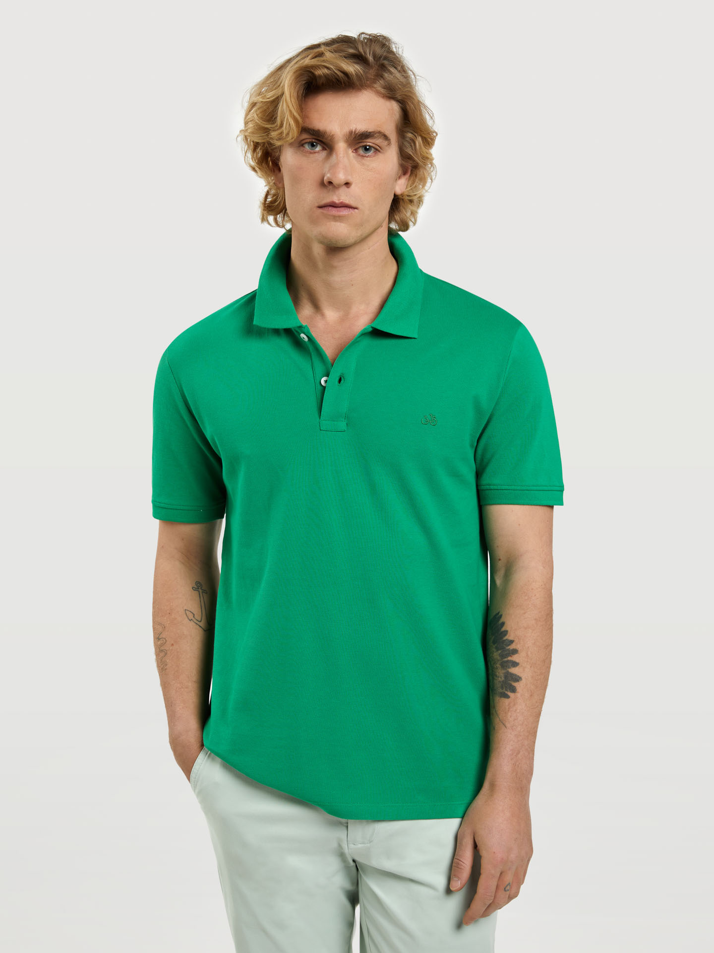 The basic short-sleeved polo shirt by SACOOR BLUE