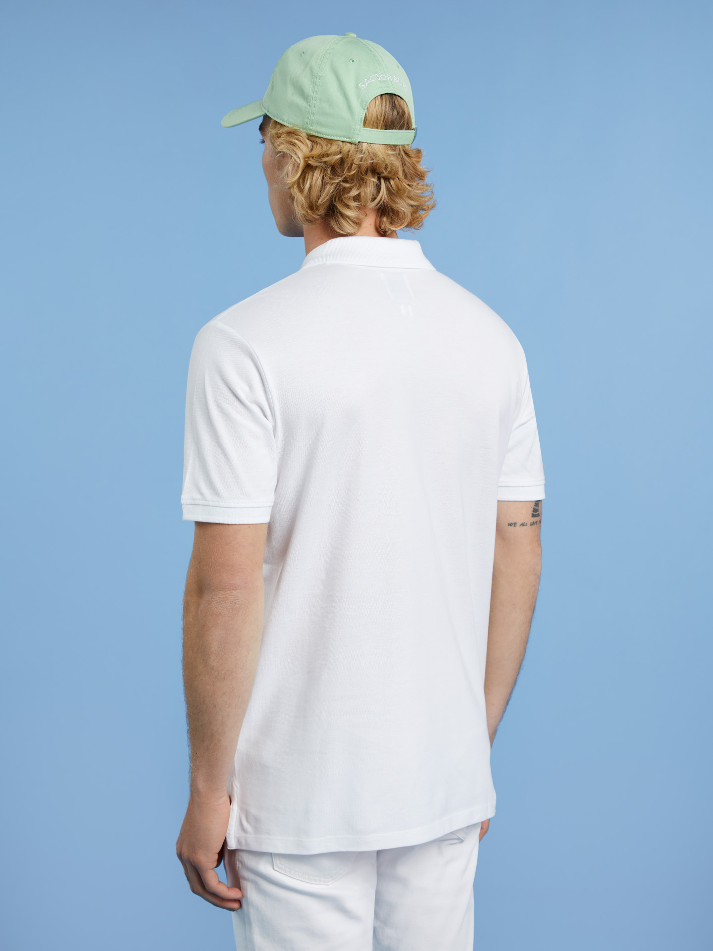 The basic short-sleeved polo shirt by SACOOR BLUE