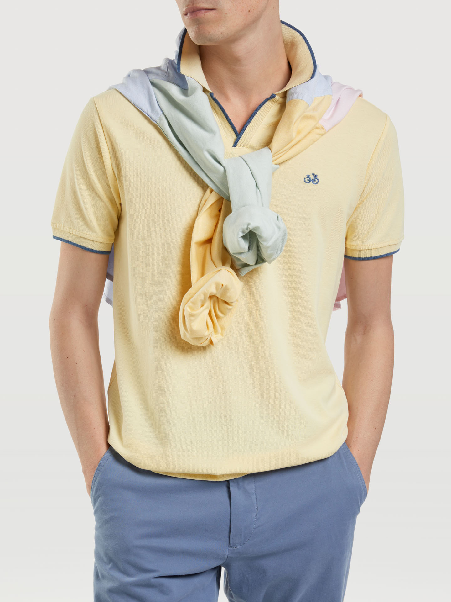 A minimalist-styled polo shirt by SACOOR BLUE
