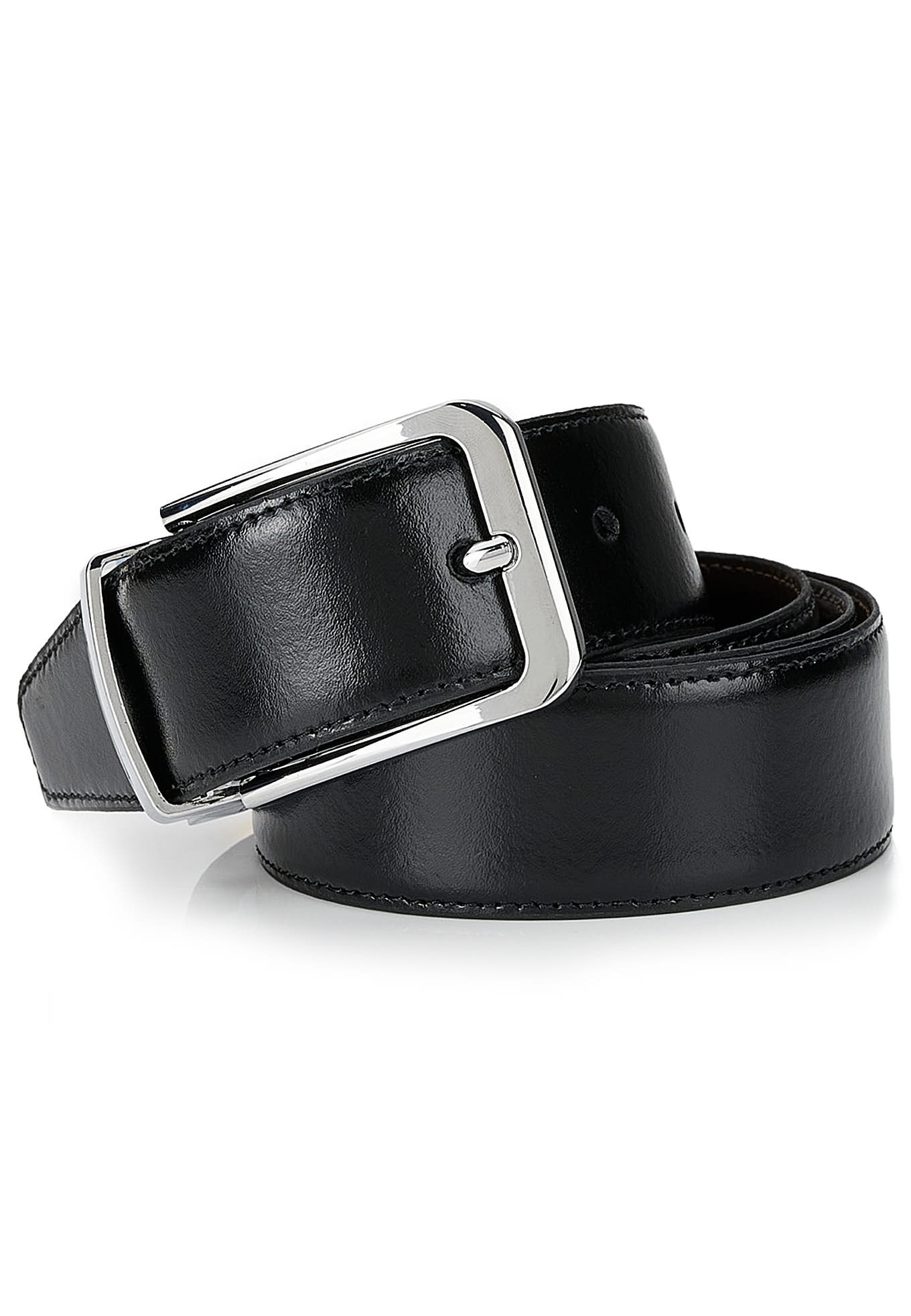Reversible leather belt